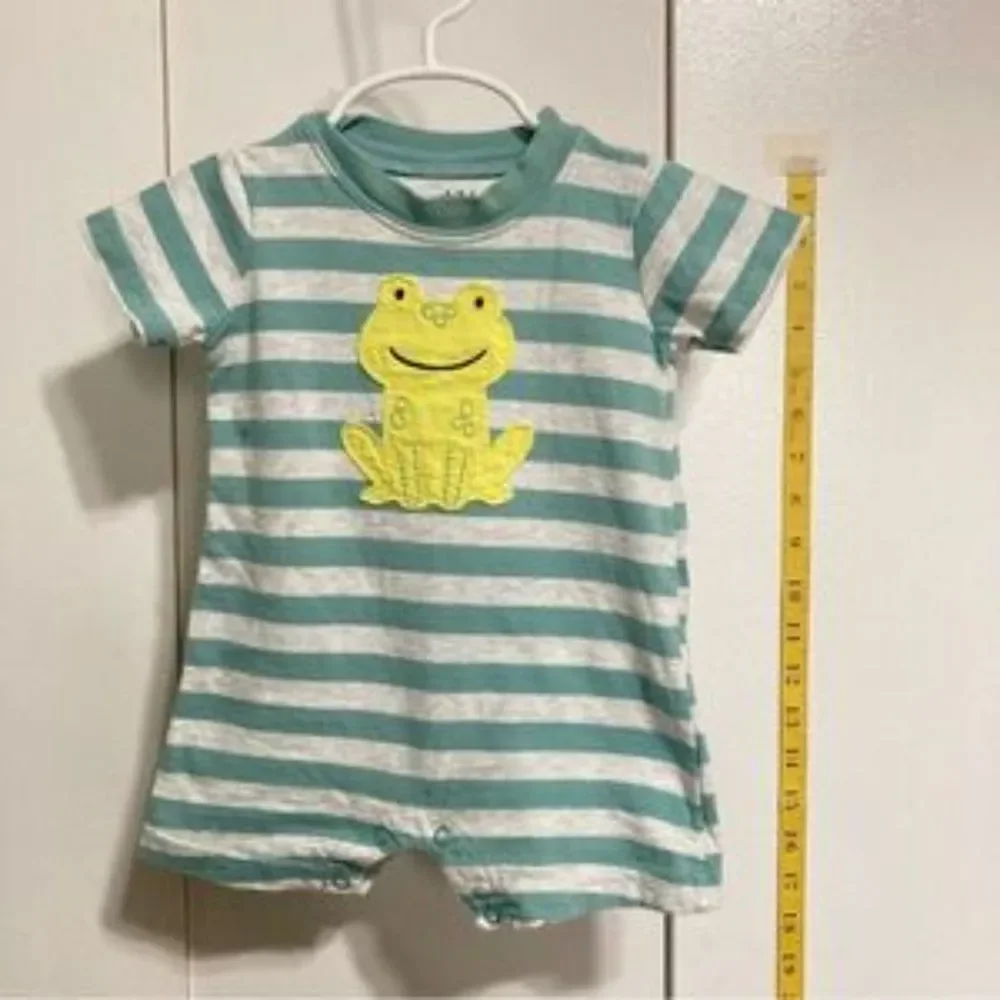 CARTERS Child of Mine Frog Summer Play One Piece Romper Unisex 3 to 6 Months
